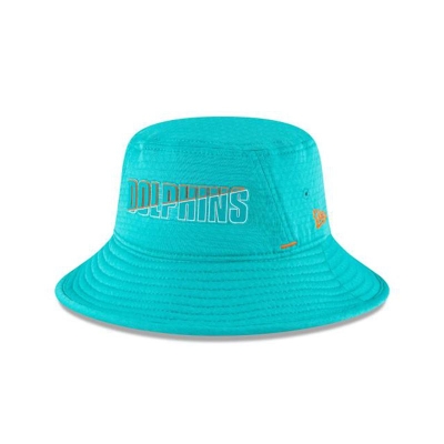 Sapca New Era Miami Dolphins NFL Official Summer Sideline Stretch Bucket Hat - Albastri